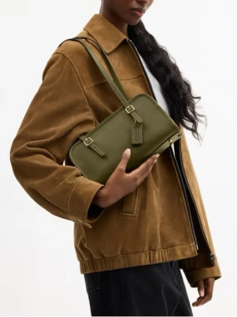 Coach Swing Zip Bag in Olive